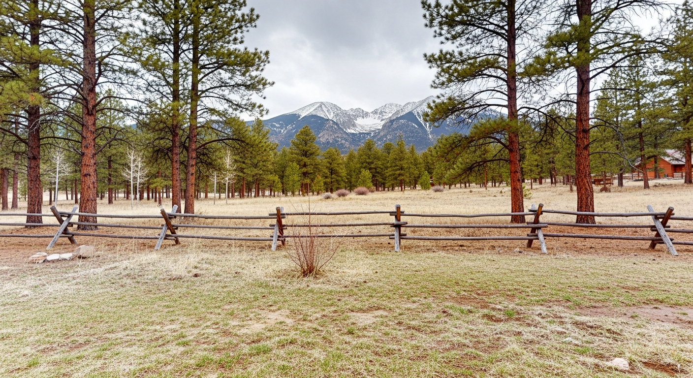 A manicured green lawn in front of a Colorado mountain home